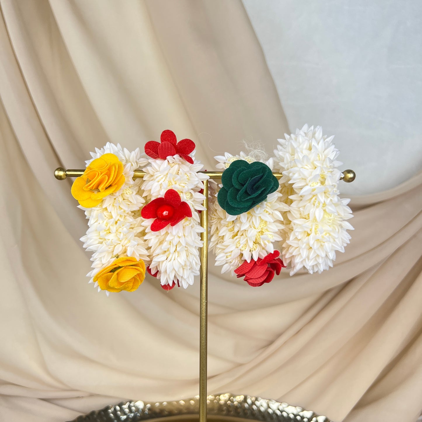 Faux Jasmine Gajra | Scrunchie | Elastic |