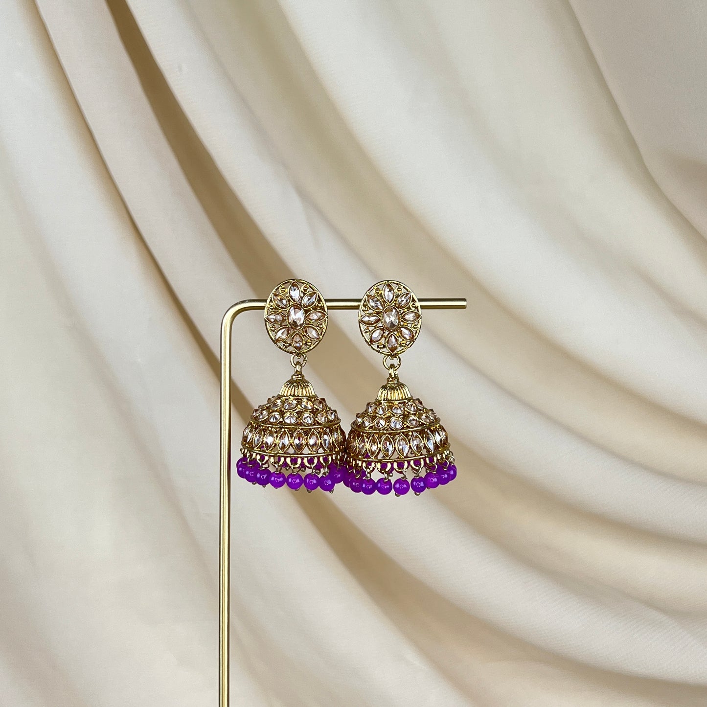 Polki Jhumka Earrings
