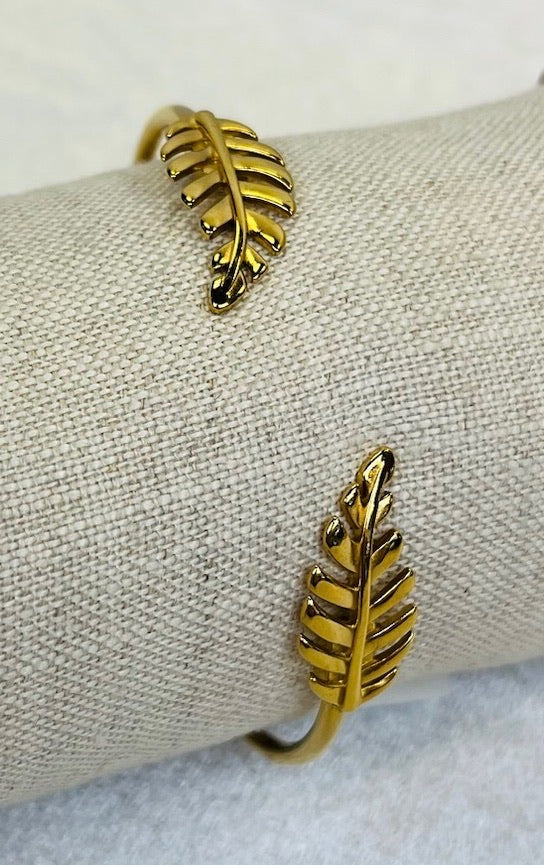 Leaf Open Bangle