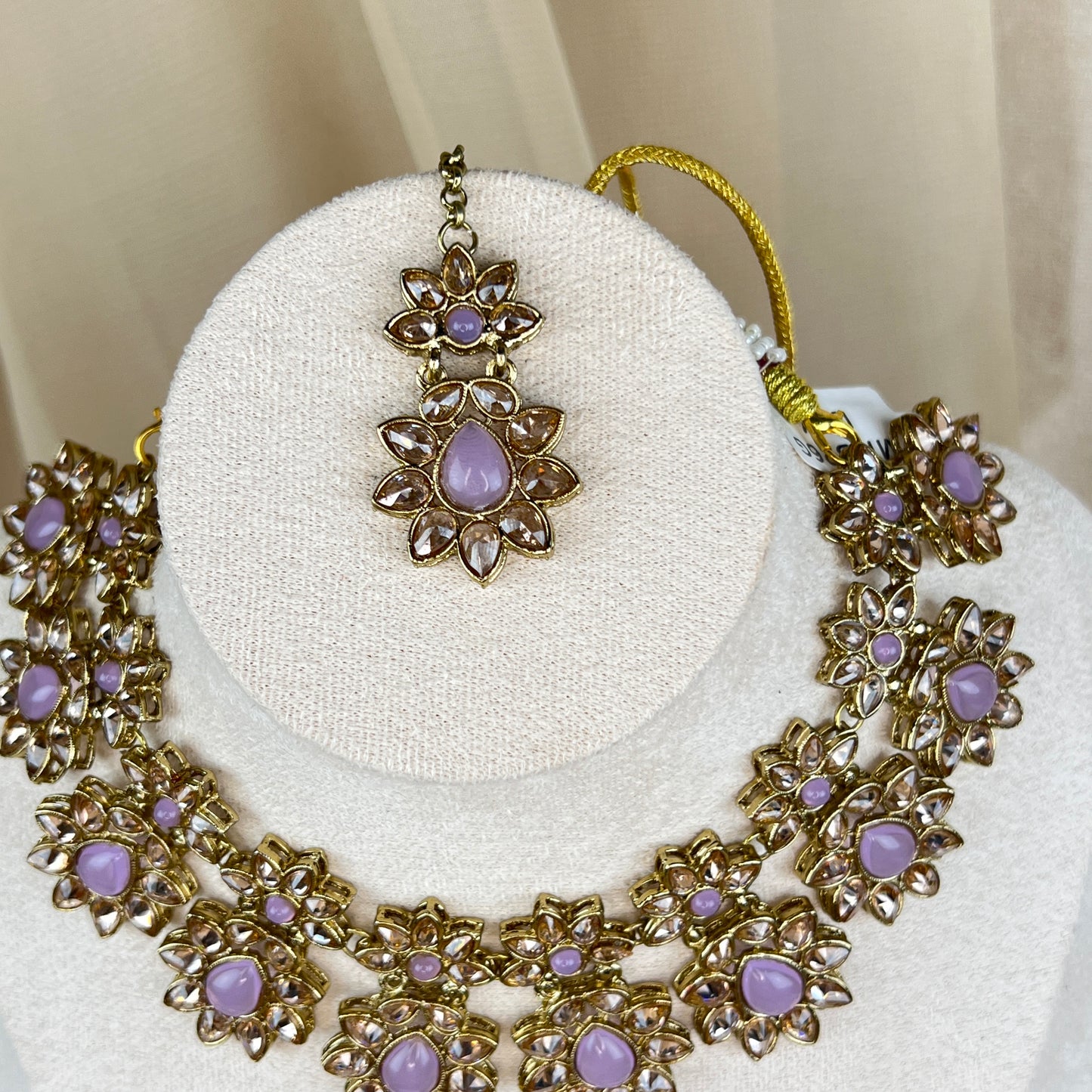 Flower Polki Necklace Set