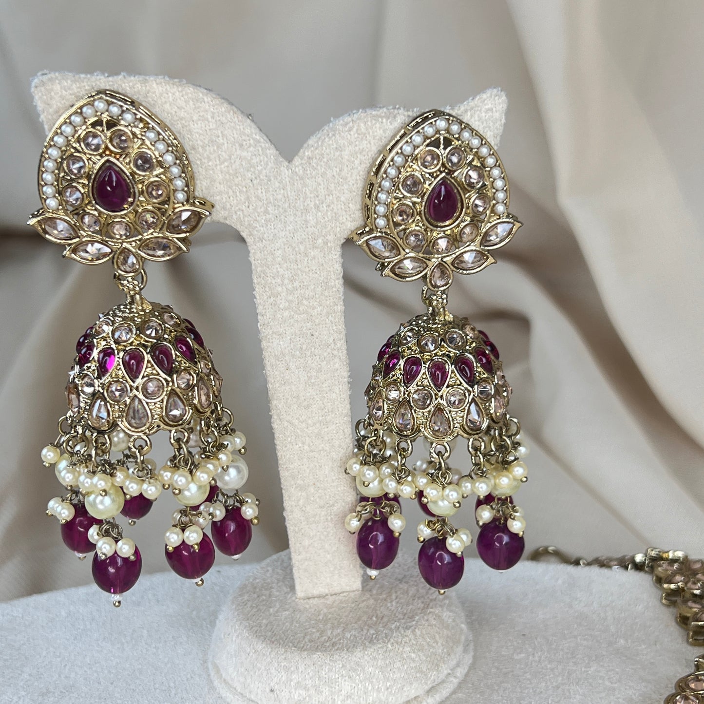 Jumka Earring with Oversized Tikka Set