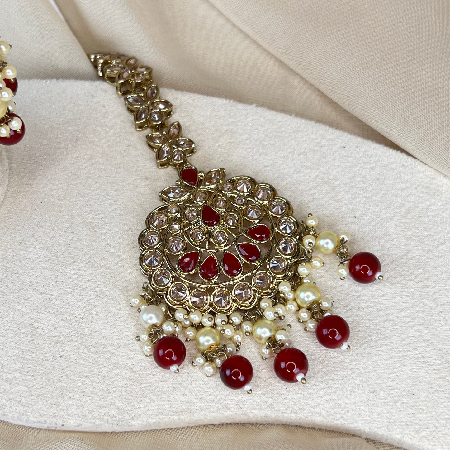 Jumka Earring with Oversized Tikka Set
