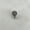 Oxidized Silver Flower Clip On Nose Ring