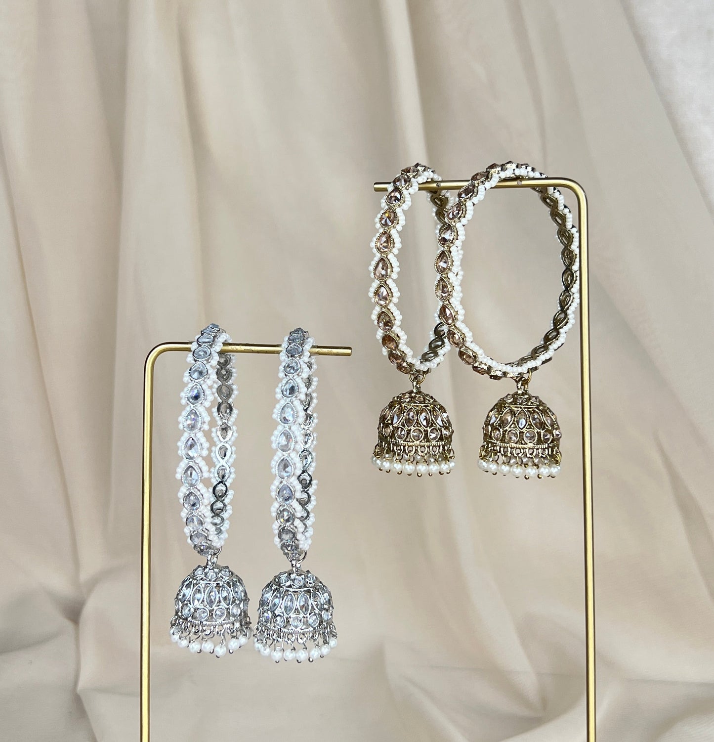 Jhumka Pearl Bangle Pair