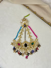 Oversized Multicolor Gold Jhoomar | Side Tikka | Passa