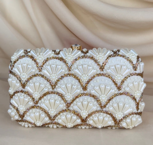 Pearl Rectangle Clutch