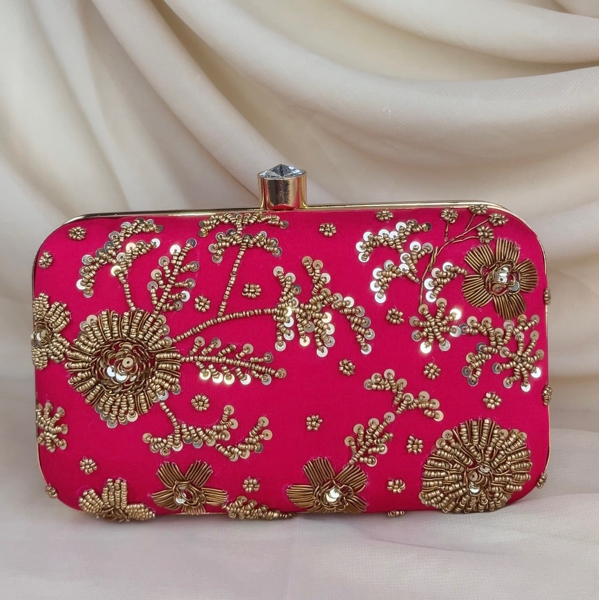 Beaded Embroidered Rectangle Clutch