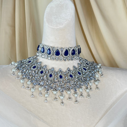 Double Choker Semi Bridal Set