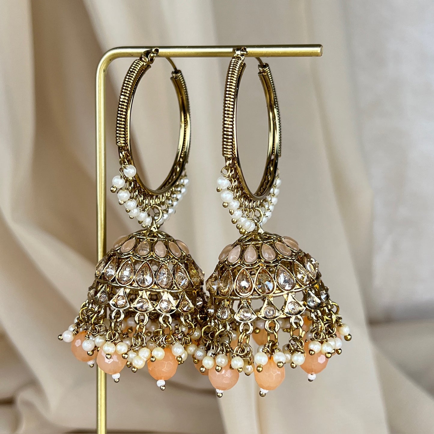 Statement Jhumka Chandbali Earrings