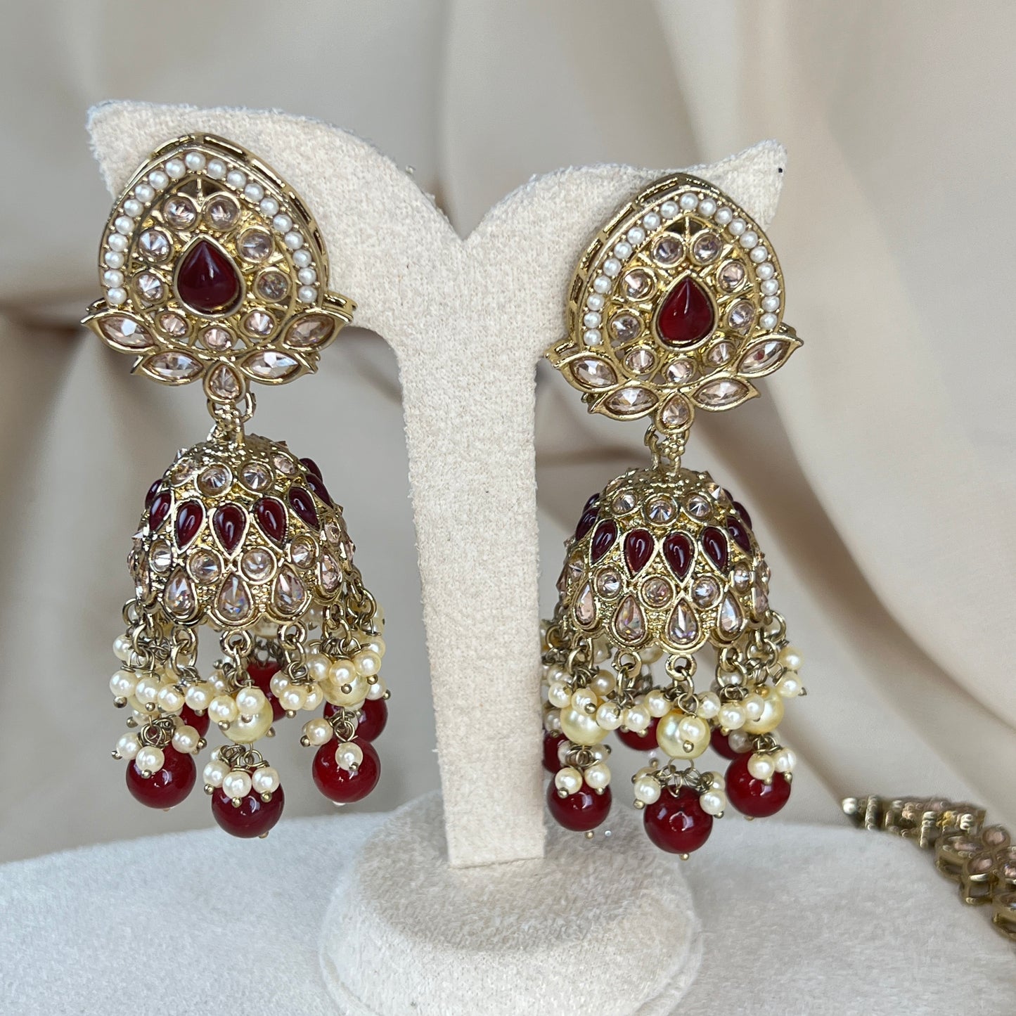 Jumka Earring with Oversized Tikka Set