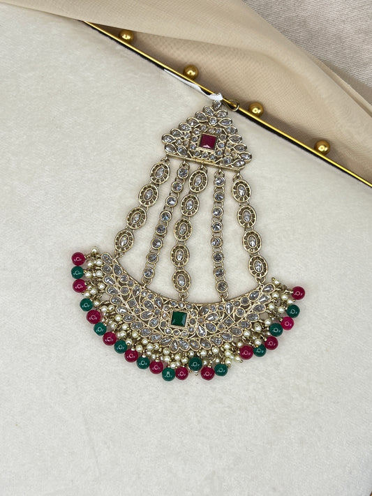 Oversize Side Tikka Headpiece | Jhoomar | Japta | Passa