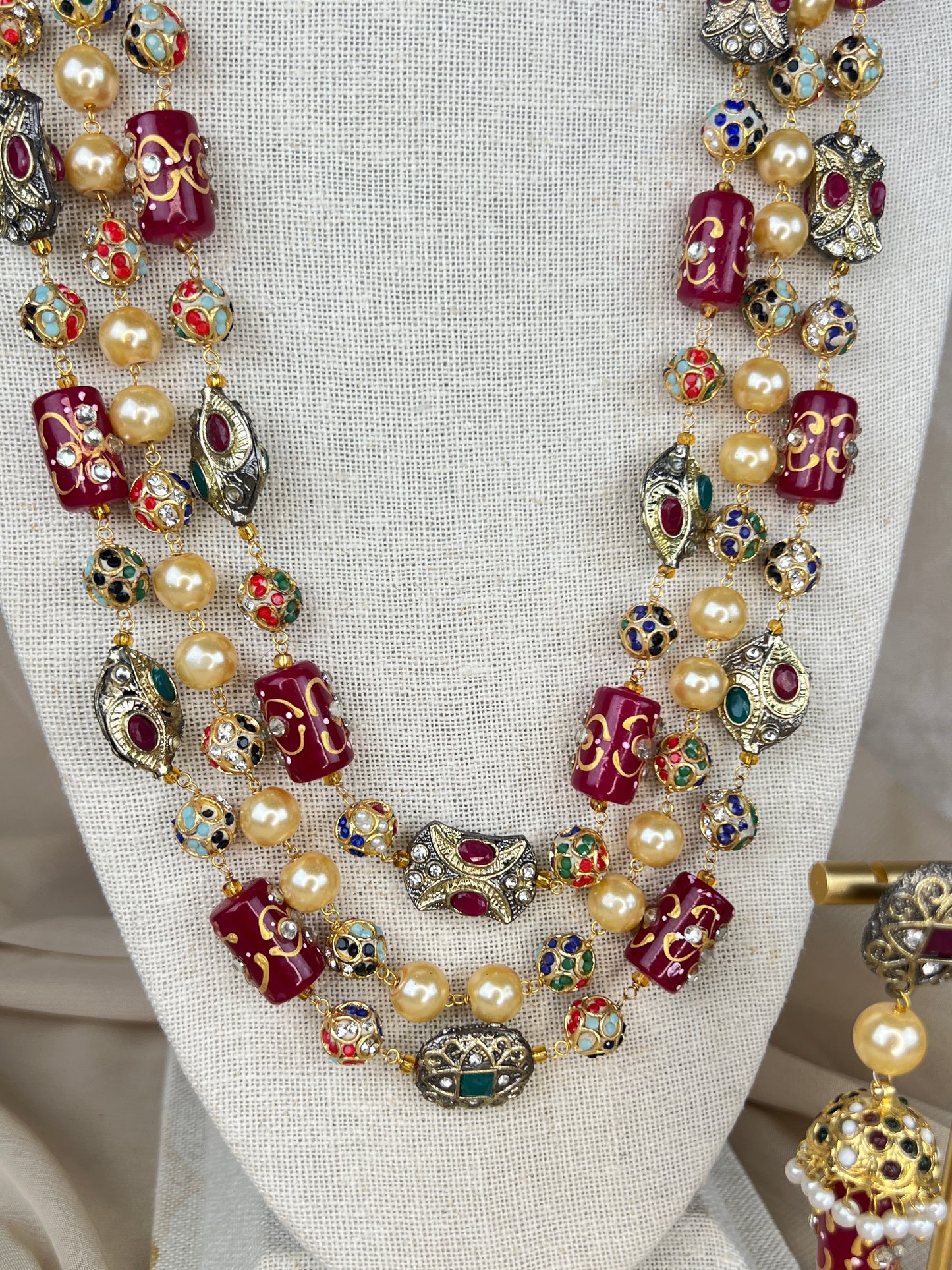Pearl Kundan Layer Mala | Haar | Neckace Set