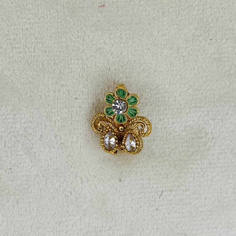 Flower Clip On Nose Pin