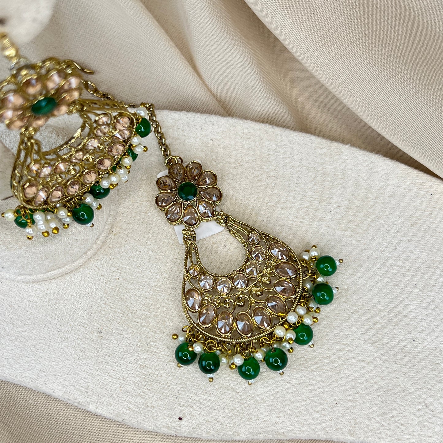 Flower Earring and Tikka Set