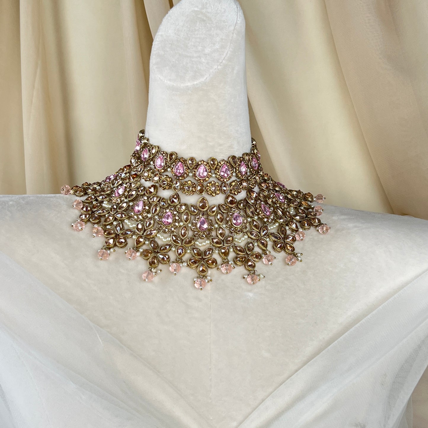 Double Choker Semi Bridal Set
