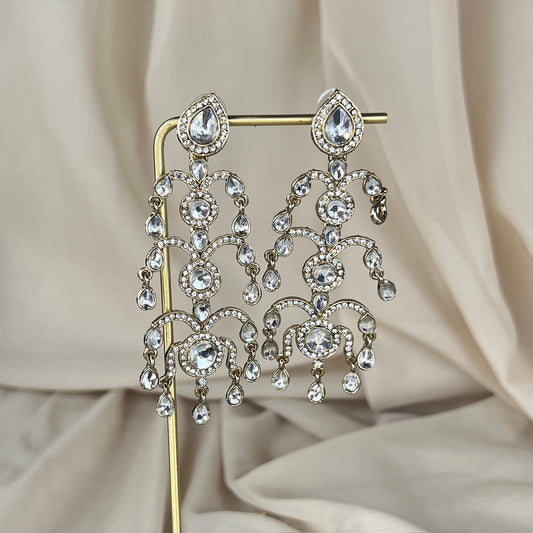 Long Kundan Earrings