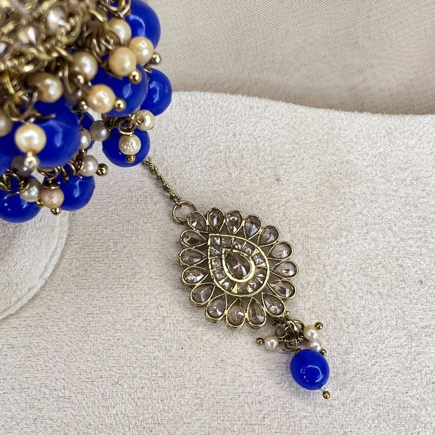 Large Jhumka Earring and Tikka Set