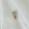 Rose Gold Flower Clip On Nose Pin
