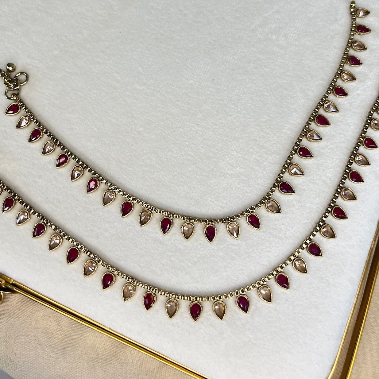 Dainty Gold Pearl Payal | Anklet