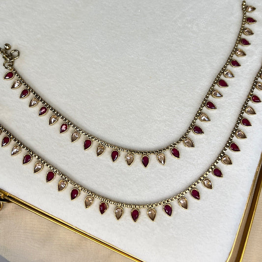 Dainty Gold Pearl Payal | Anklet