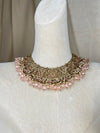Pakistani Semi Bridal Necklace Set w/Jhommar