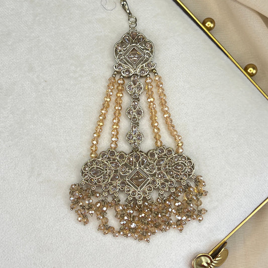 Gold Polki Jhoomar | Jhapta | Side Tikka