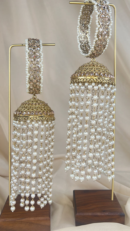 Large Polki Pearl Kaleera | Kalira Bangles