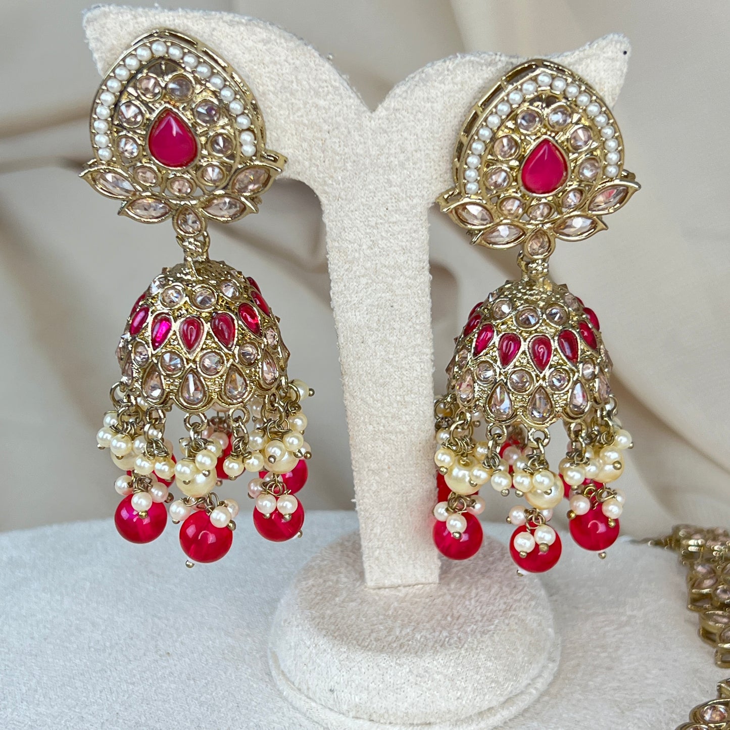 Jumka Earring with Oversized Tikka Set