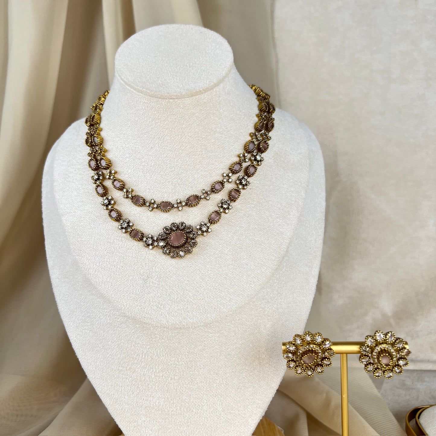 Dainty Gold AD Haar | Necklace Set