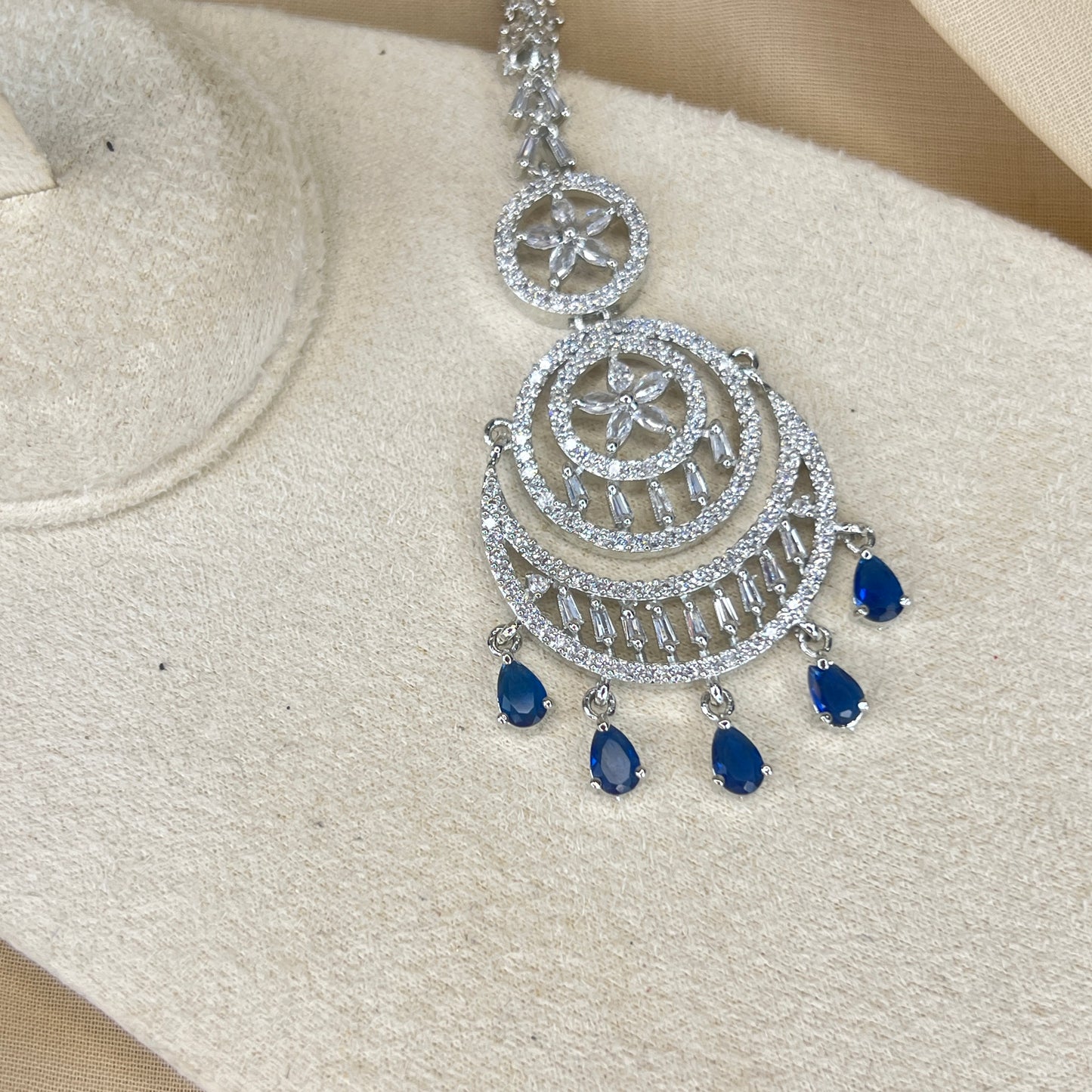 American Diamond | AD | Earring and Tikka Set