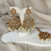 Gold Earring & Tikka Set