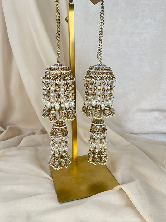 Jhumka Double Gold Pearl Kaleera | Kalira | Bridal