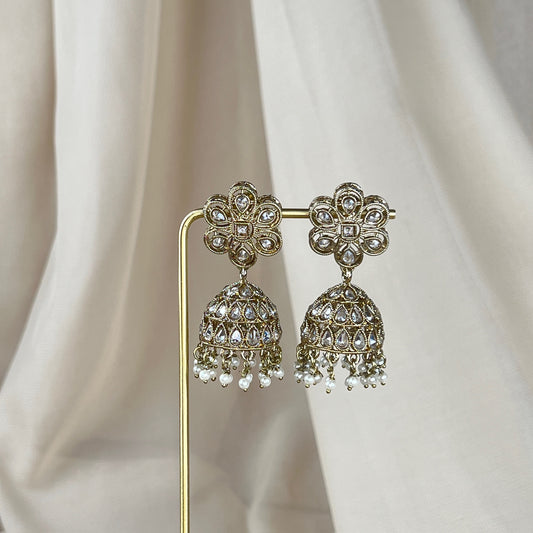 Dainty Flower Jhumkas
