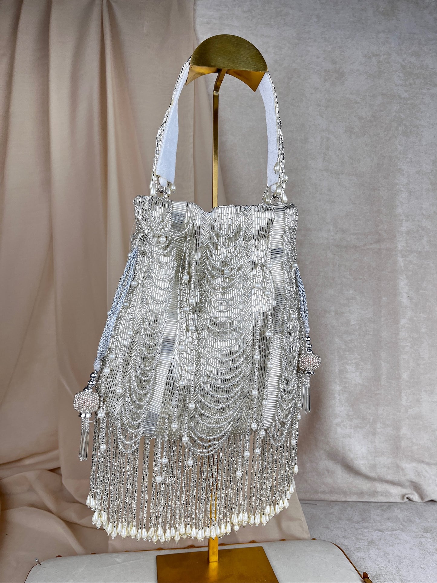 Gold | Silver | Bridal Beaded Potli | Bag | Purse