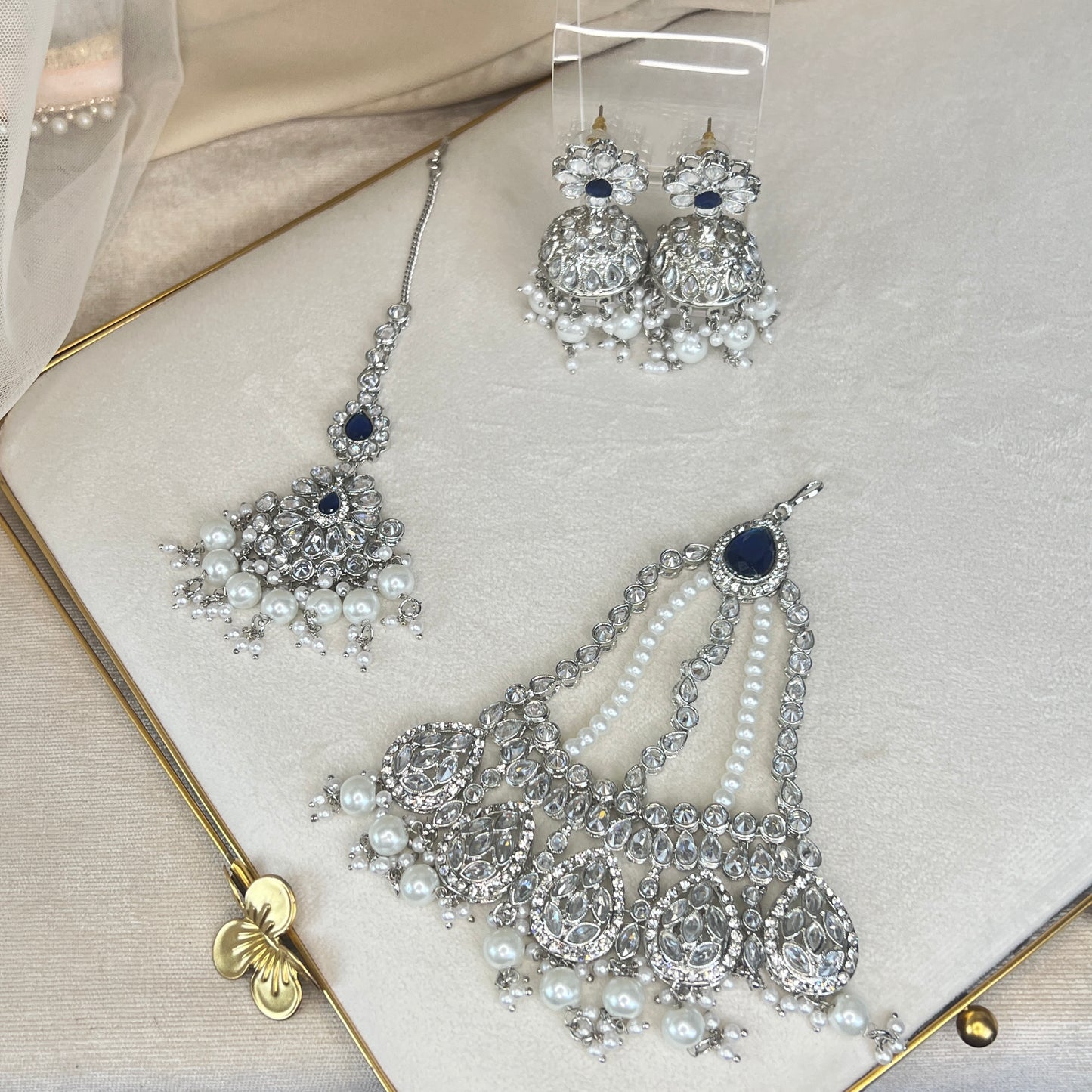 Double Choker Semi Bridal Set