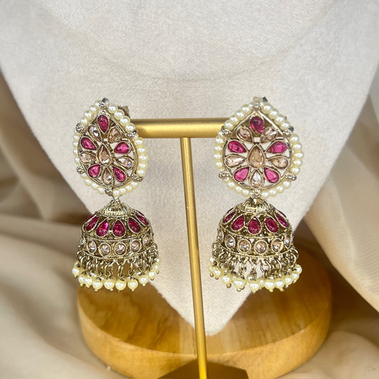 Dainty Necklace | Choker set w/Jhumka Earrings