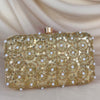 Gold and Pearl Sequin Clutch