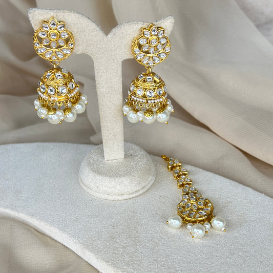 Dainty Jhumka Earring & Tikka Set