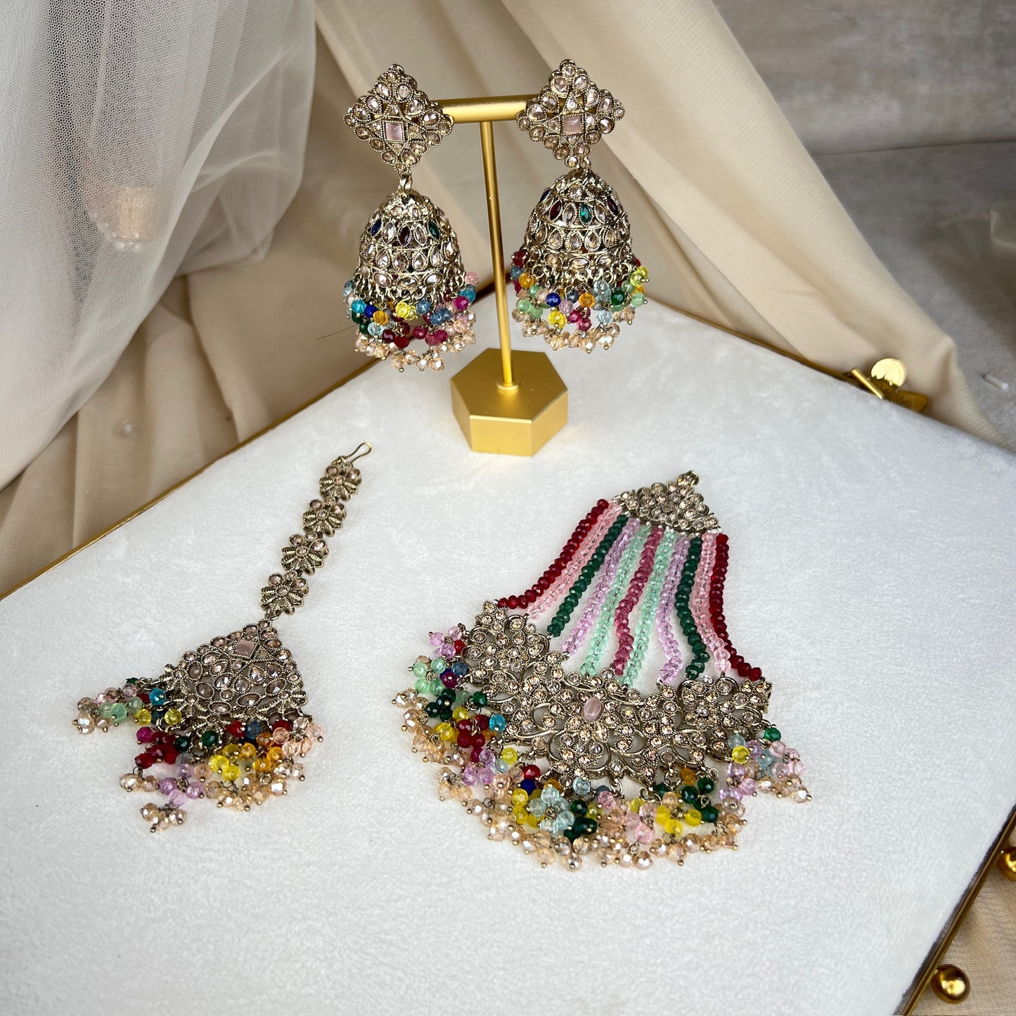 Pakistani Style Semi Bridal Set w/Jhoomar