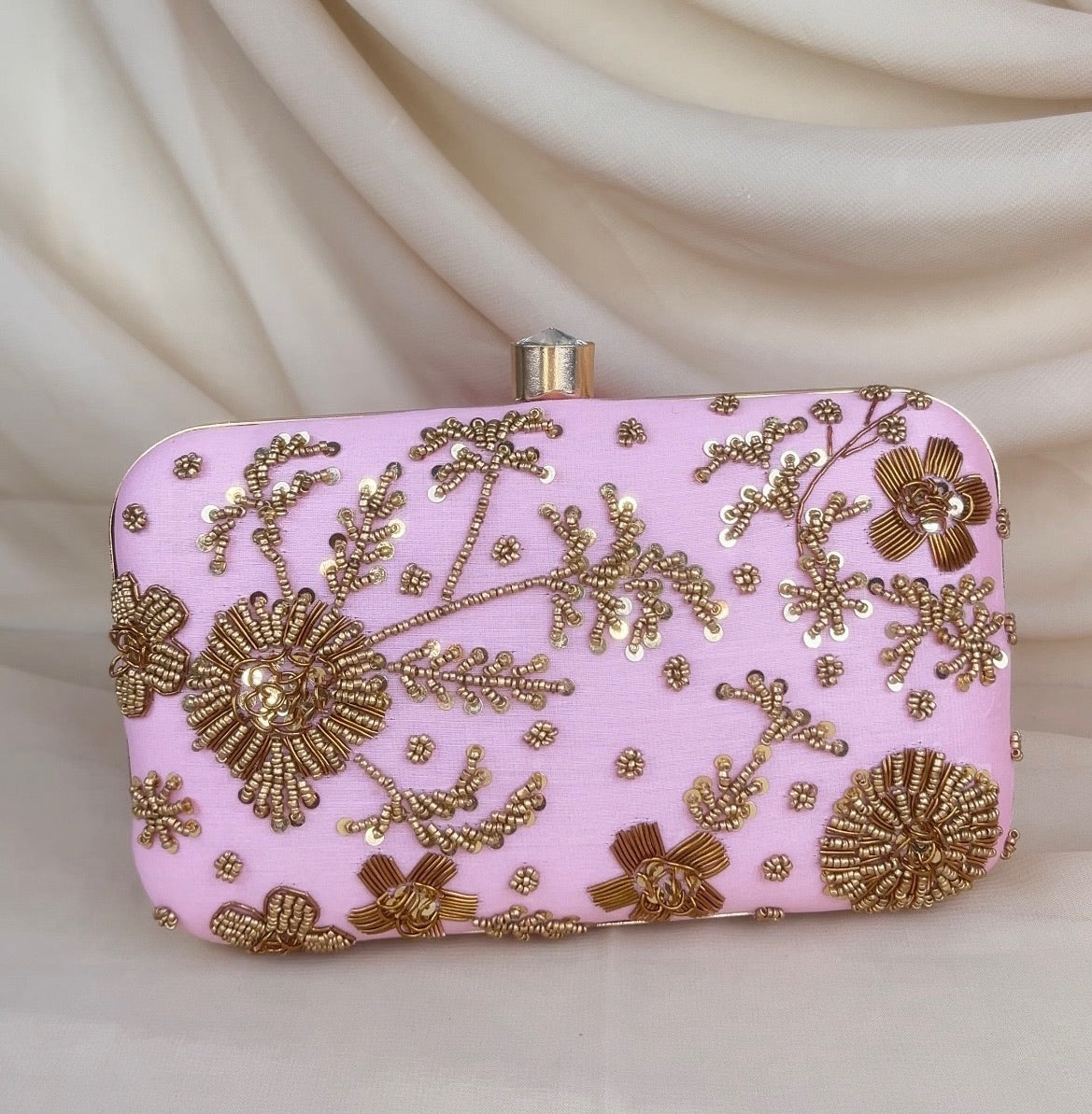Beaded Embroidered Rectangle Clutch
