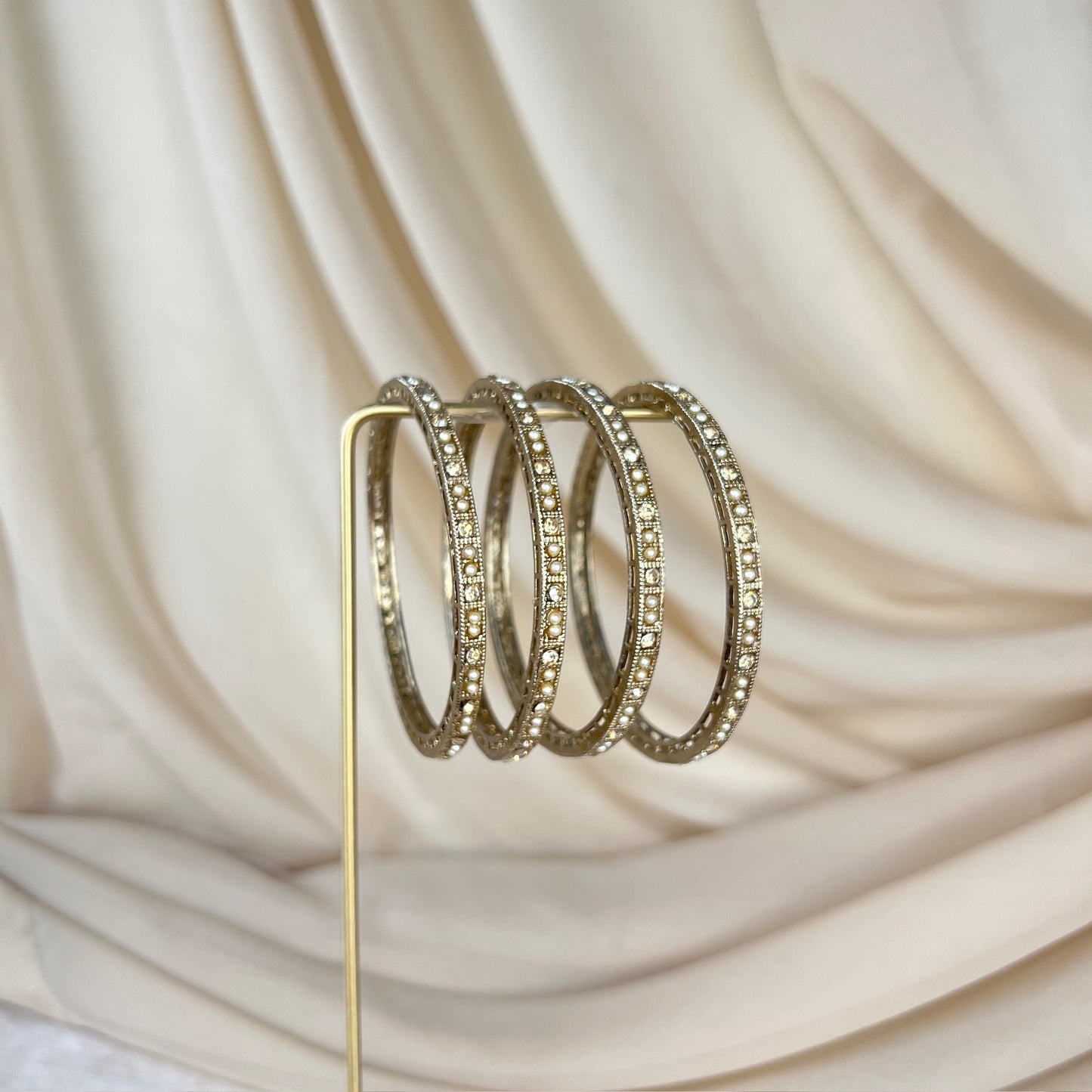Polki Pearl Bangles