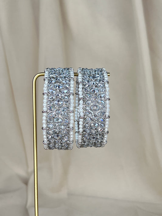 Polki Pearl Bangle Pair