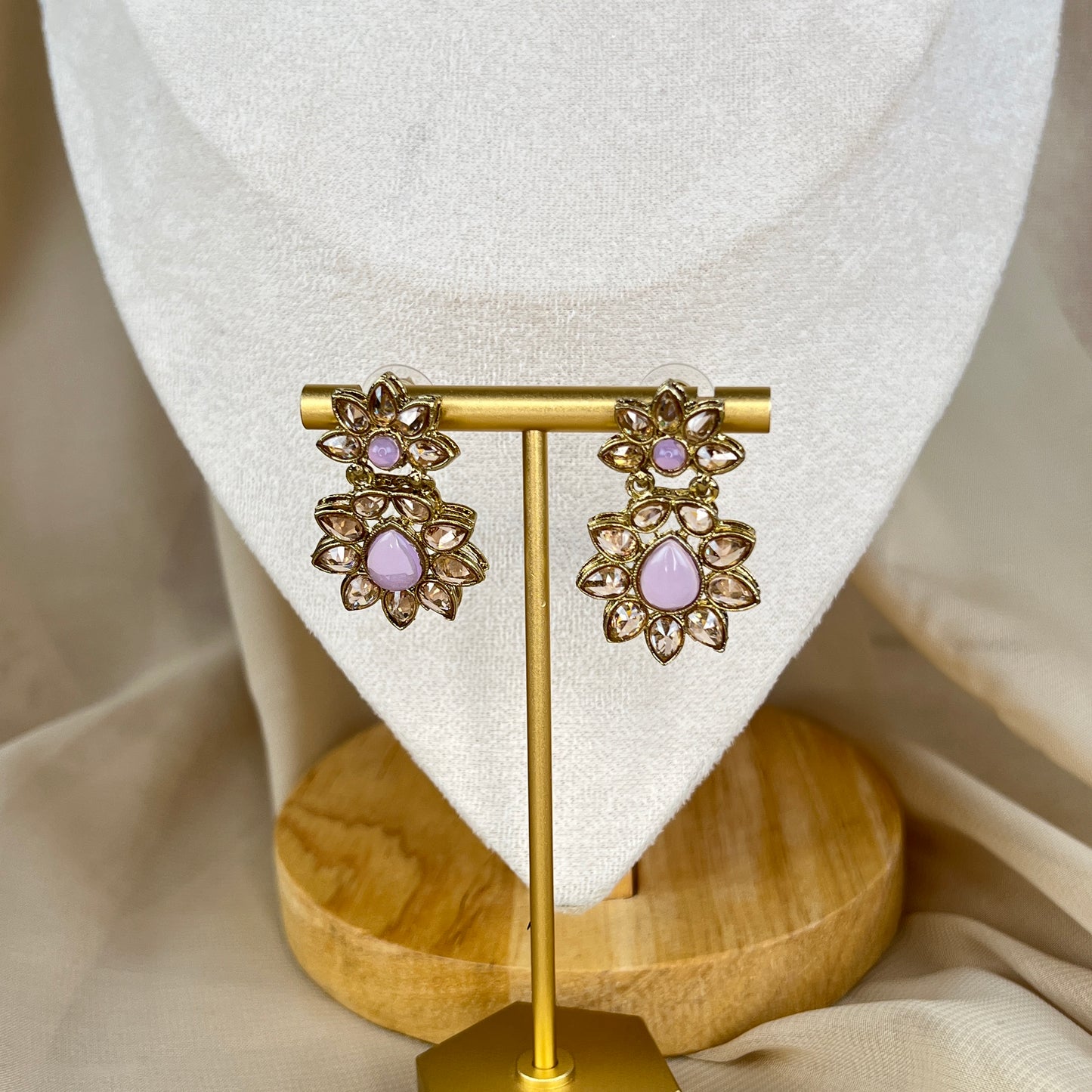Flower Polki Necklace Set