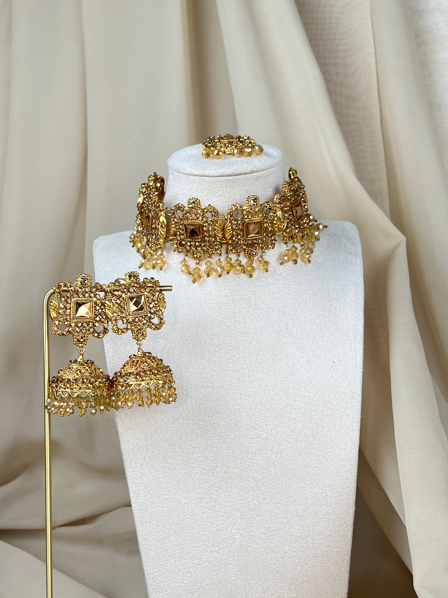 Pakistani Style Gold Choker Set