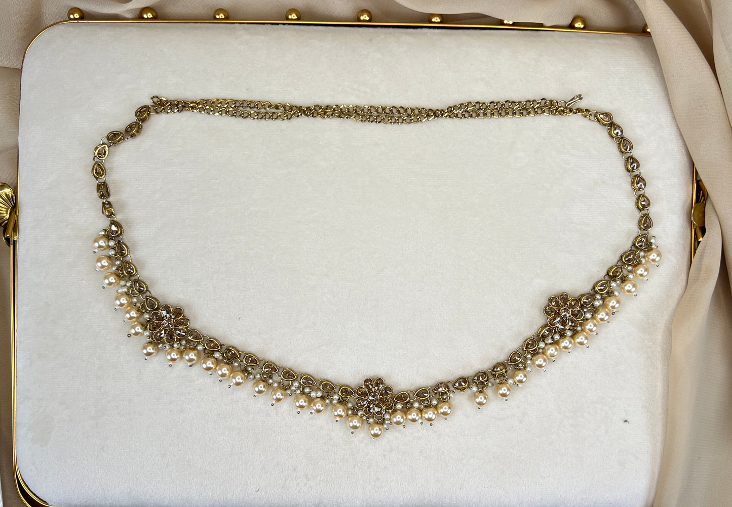 Flower Pearl Hip Chain | Waist Chain | Kamarbandh | Kamar Patta