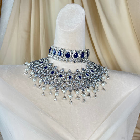 Double Choker Semi Bridal Set