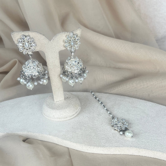Small Jhumka Earring and Tikka Set