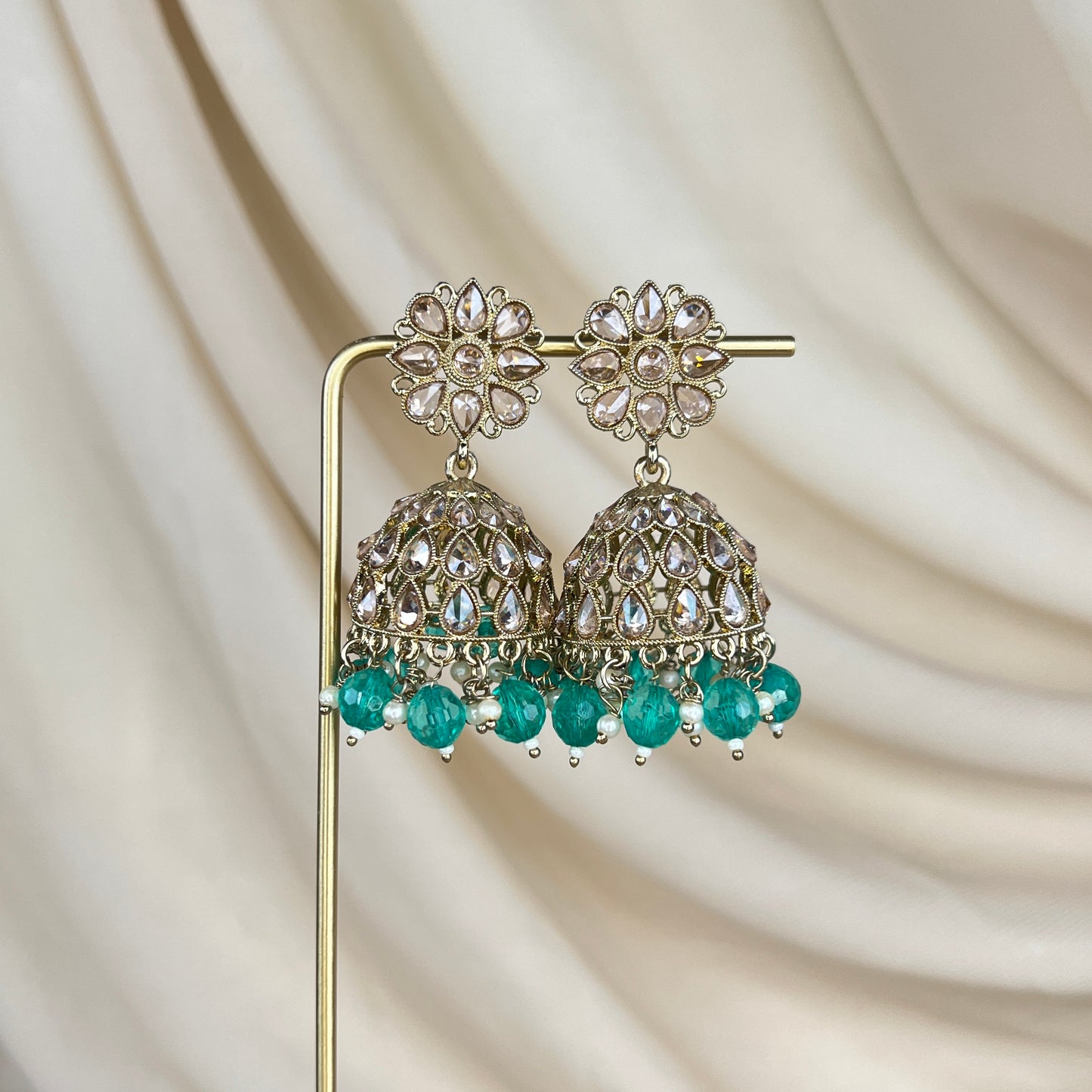 Polki Jhumka Earrings
