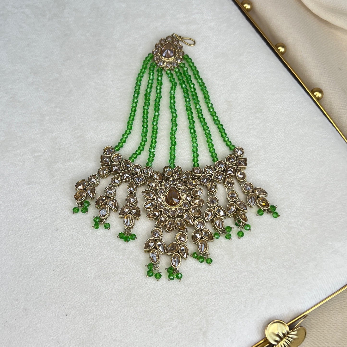 Oversized Polki Jhoomar | Jhapta | Side Tikka