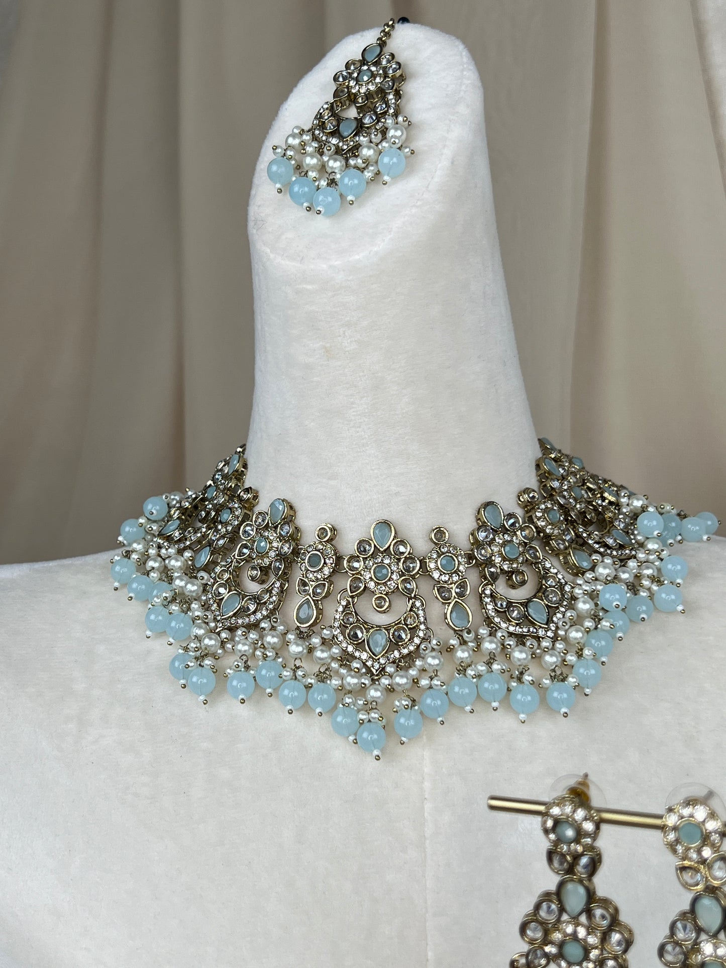 Polki Diamond Semi Bridal Set